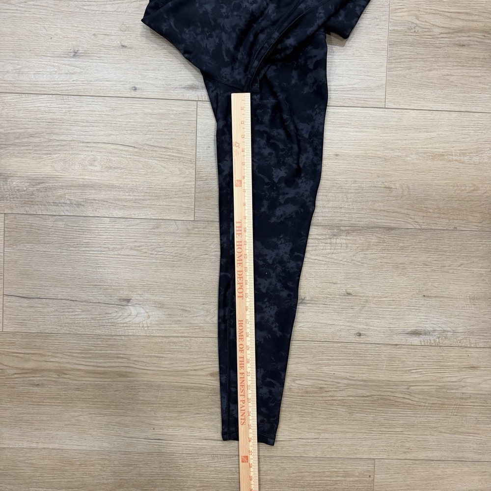 CRZ YOGA Womens L Fleece Lined Leggings Black Cloud Print High Rise Athletic - Picture 5 of 9